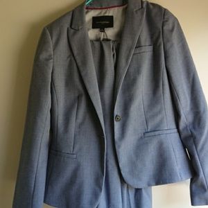 Banana Republic pant suit blue grey
